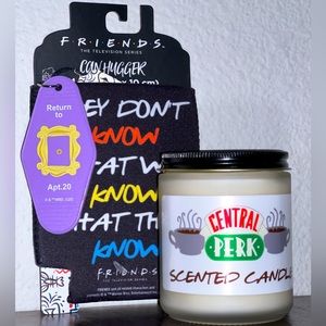 Friends tv show gift set *includes coffee candle, coozie and keychain*